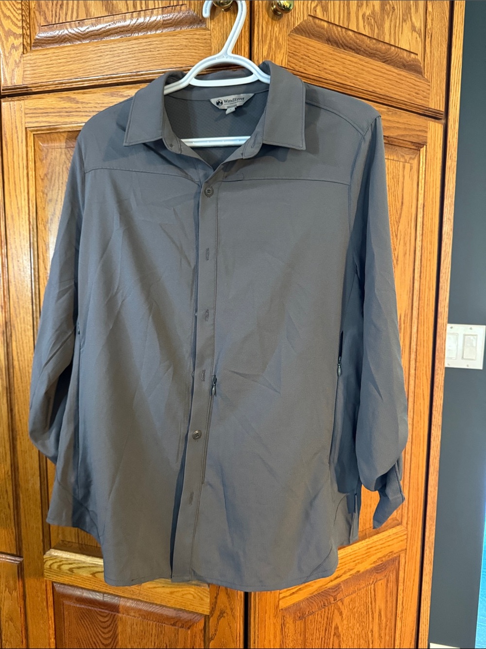 WindRiver Long Sleeve Button Shirt in Slate Gray